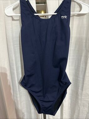 TYR Navy Girls' One-Piece Swimsuit